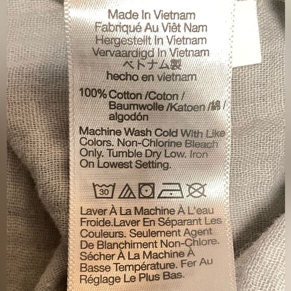 Madewell Short Ruffle Sleeve Easy Mini Dress Pockets Glassware Blue Size Medium - Picture 8 of 8